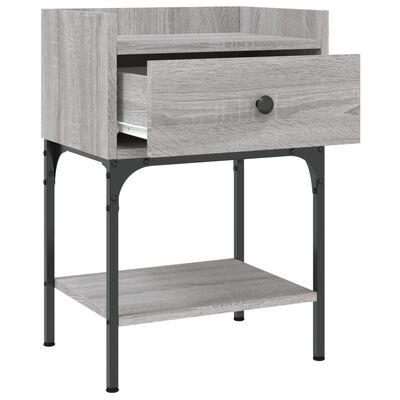 vidaXL Nachttische 2 Stk. Grau Sonoma 40,5x31x60 cm Holzwerkstoff