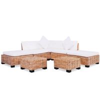 vidaXL Sofagarnitur 18-tlg. Natürliches Rattan