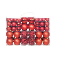 vidaXL 100-tlg. Weihnachtskugel-Set 3/4/6 cm Rot