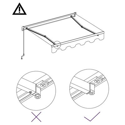 vidaXL Einziehbare Markise Handbetrieben 600 x 300 cm Blau und Weiß