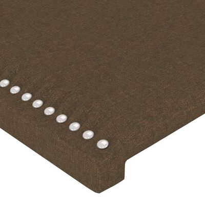 vidaXL Kopfteil mit Ohren Dunkelbraun 93x16x118/128 cm Stoff