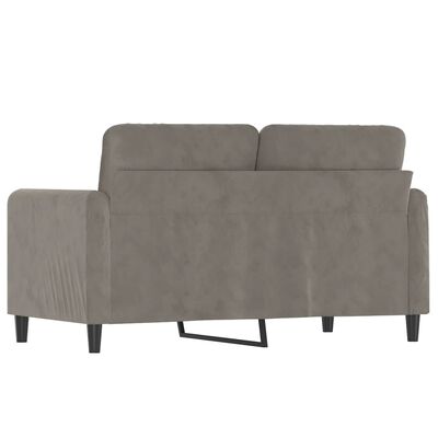 vidaXL 2-Sitzer-Sofa Hellgrau 120 cm Samt