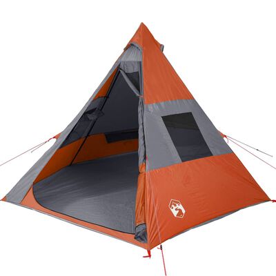 vidaXL Tipi-Campingzelt 7 Personen Orange Wasserdicht