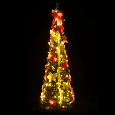 vidaXL Pop-Up-Weihnachtsbaum Künstlich 50 LEDs Grün 120 cm