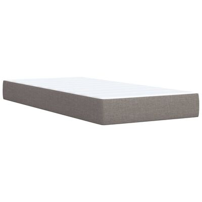 vidaXL Boxspringbett mit Matratze Taupe 80x200 cm Stoff