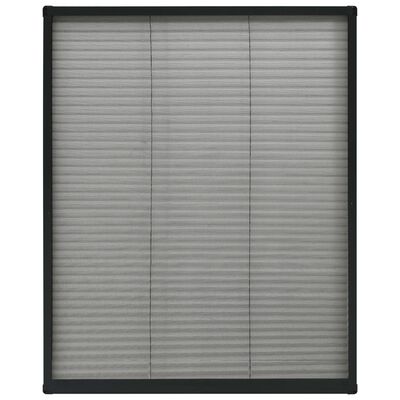 vidaXL Insektenschutz-Plissee für Fenster Aluminium Anthrazit 80x100cm