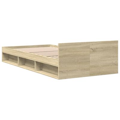 vidaXL Bettgestell mit Schublade Sonoma-Eiche 90x190 cm Holzwerkstoff