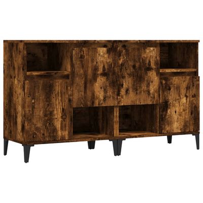 vidaXL Sideboards 2 Stk. Räuchereiche 60x35x70 cm Holzwerkstoff