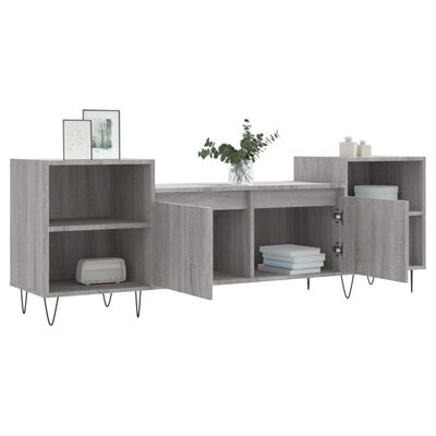 vidaXL TV-Schrank Grau Sonoma 160x35x55 cm Holzwerkstoff