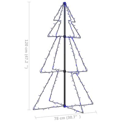 vidaXL Weihnachtsbaum in Kegelform 160 LEDs Indoor & Outdoor 78x120 cm