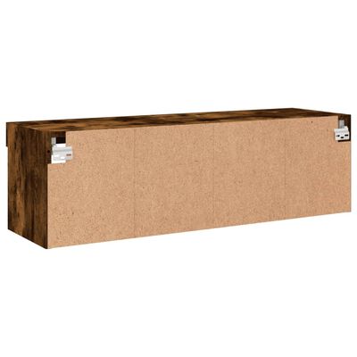 vidaXL TV-Schrank mit LED-Leuchten Räuchereiche 100x30x30 cm