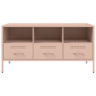 vidaXL TV-Schrank Rosa 100,5x39x50,5 cm Stahl