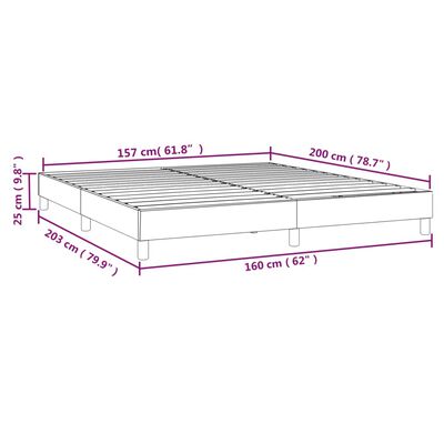 vidaXL Bettgestell Schwarz 160x200 cm Stoff