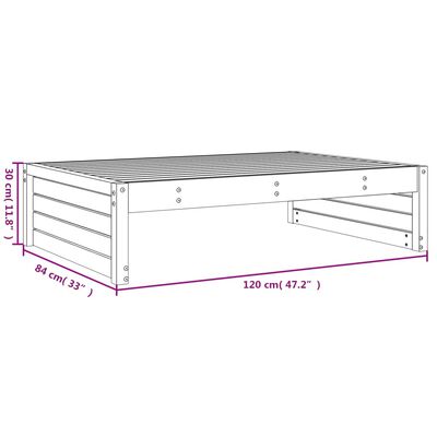 vidaXL Gartenhocker Honigbraun 120x80 cm Massivholz Kiefer