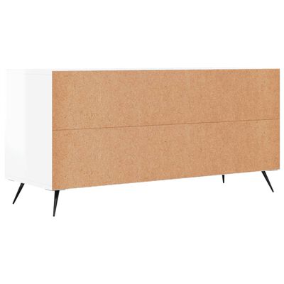 vidaXL TV-Schrank Hochglanz-Weiß 102x36x50 cm Holzwerkstoff