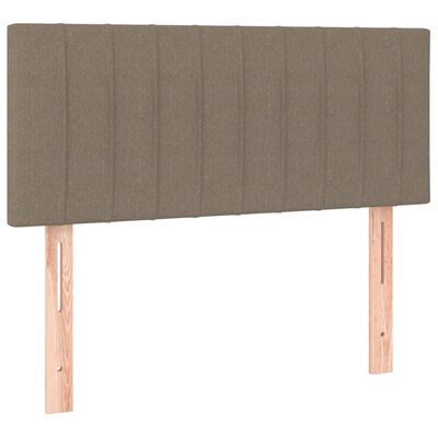 vidaXL Boxspringbett mit Matratze Taupe 90x200 cm Stoff