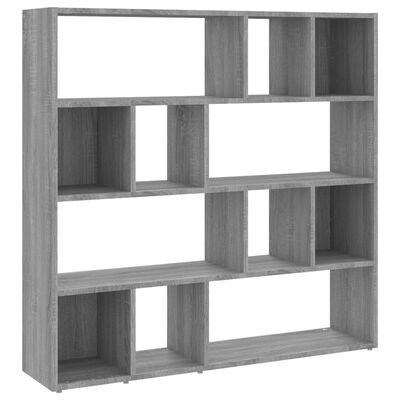 vidaXL Bücherregal/Raumteiler Grau Sonoma 105x24x102 cm