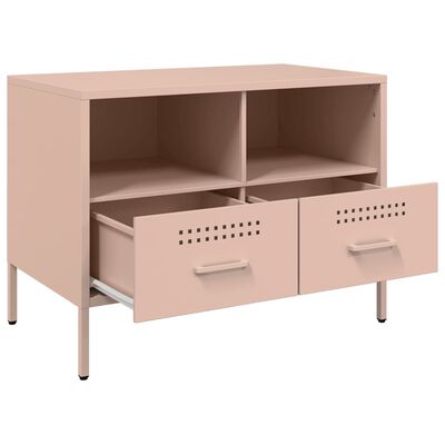 vidaXL TV-Schrank Rosa 68x39x50,5 cm Stahl