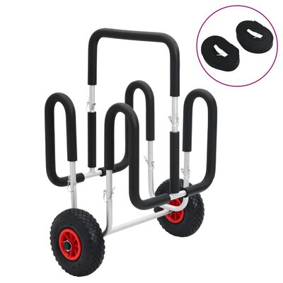 vidaXL Kajak-Trolley für 2 Boards 90 kg Aluminium