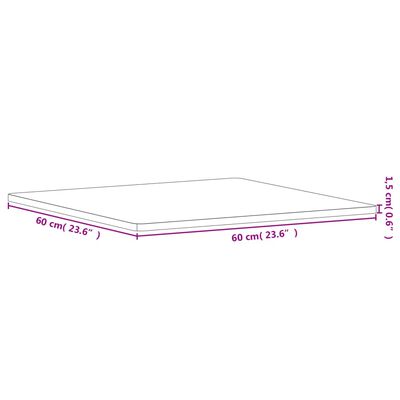 vidaXL Tischplatte 60x60x1,5 cm Quadratisch Massivholz Buche