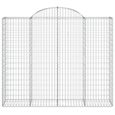 vidaXL Gabionen mit Hochbogen 25Stk. 200x50x160/180cm Verzinktes Eisen