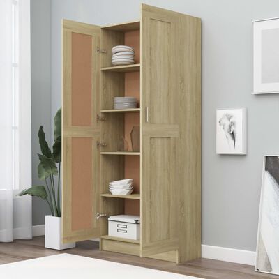 vidaXL Bücherschrank Sonoma-Eiche 82,5x30,5x185,5 cm Holzwerkstoff