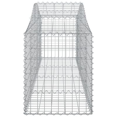 vidaXL Gabionen mit Hochbogen 7 Stk. 200x50x60/80 cm Verzinktes Eisen