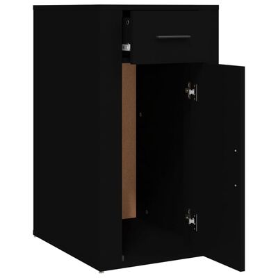 vidaXL Büroschrank Schwarz 40x49x75 cm Holzwerkstoff