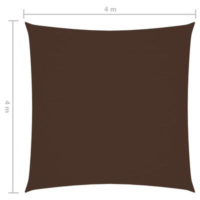 vidaXL Sonnensegel Oxford-Gewebe Quadratisch 4x4 m Braun