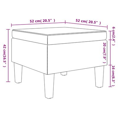 vidaXL Hocker mit Holzbeinen Braun Stoff