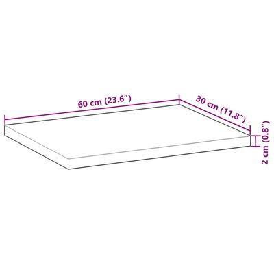 vidaXL Schweberegale 3 Stk. 60x30x2 cm Massivholz Akazie Unbehandelt