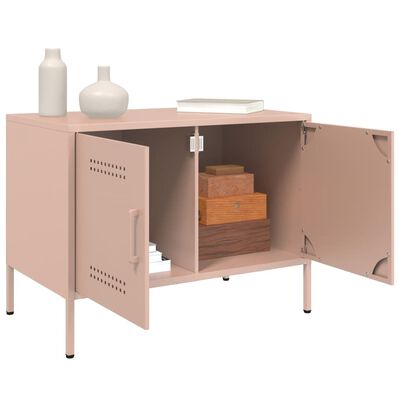 vidaXL TV-Schrank Rosa 68x39x50,5 cm Stahl