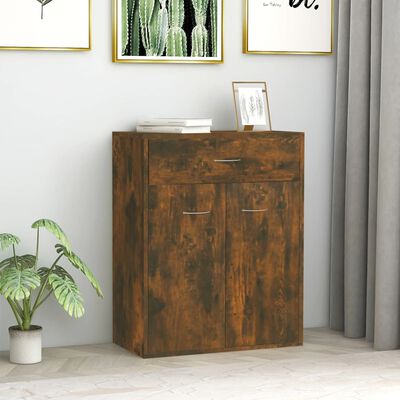 vidaXL Sideboard Räuchereiche 60x30x75 cm Holzwerkstoff