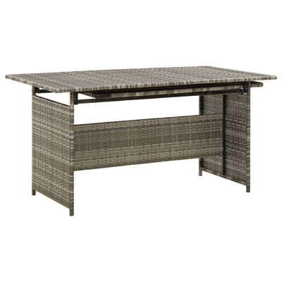 vidaXL 2-tlg. Garten-Lounge-Set mit Kissen Poly Rattan Grau