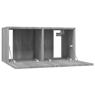 vidaXL TV-Wandschrank Grau Sonoma 60x30x30 cm Holzwerkstoff