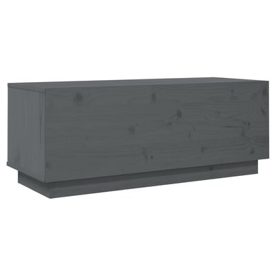 vidaXL TV-Schrank Grau 90x35x35 cm Massivholz Kiefer