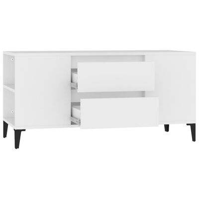 vidaXL TV-Schrank Weiß 102x44,5x50 cm Holzwerkstoff