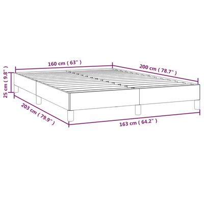 vidaXL Bettgestell Hellgrau 160x200 cm Stoff