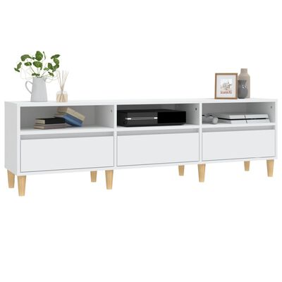 vidaXL TV-Schrank Weiß 150x30x44,5 cm Holzwerkstoff