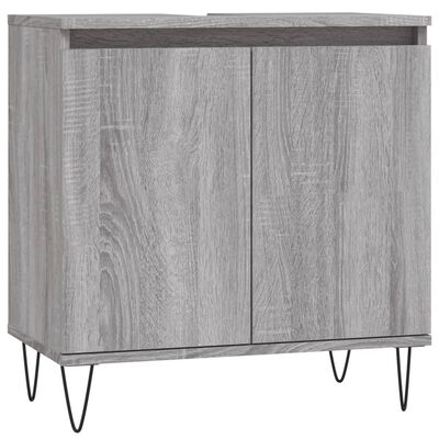 vidaXL Badschrank Grau Sonoma 58x33x60 cm Holzwerkstoff