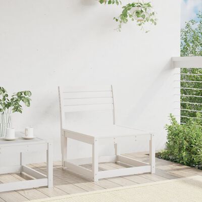 vidaXL Gartensofa Weiß Massivholz Kiefer