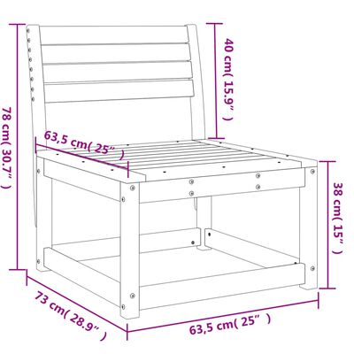 vidaXL Gartensofa Massivholz Douglasie