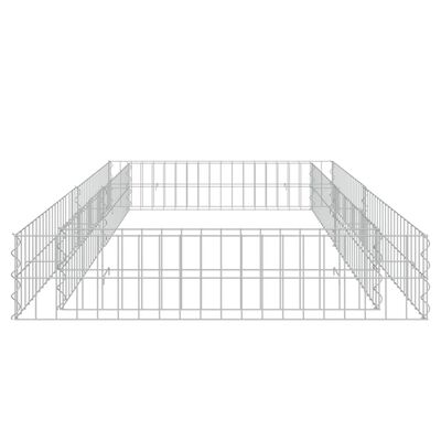 vidaXL Gabionen-Hochbeet Verzinkter Stahl 200x100x20 cm