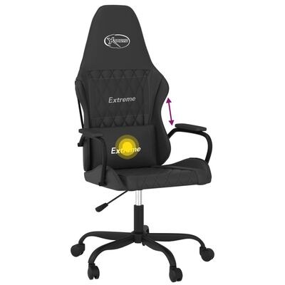 vidaXL Gaming-Stuhl mit Massagefunktion Schwarz Kunstleder