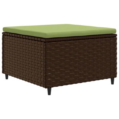 vidaXL 7-tlg. Garten-Lounge-Set mit Kissen Braun Poly Rattan