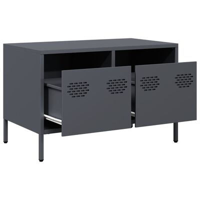 vidaXL TV-Schrank Anthrazit 68x39x43,5 cm Kaltgewalzter Stahl