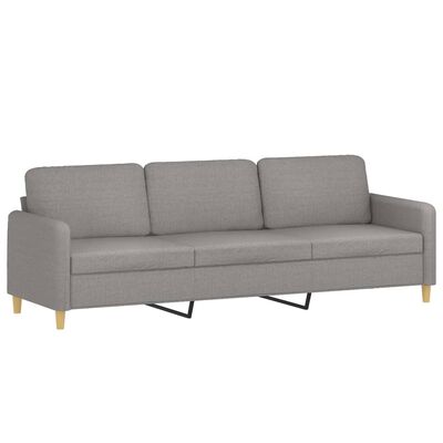 vidaXL 3-Sitzer-Sofa Hellgrau 210 cm Stoff