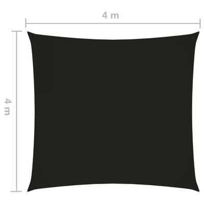 vidaXL Sonnensegel Oxford-Gewebe Quadratisch 4x4 m Schwarz