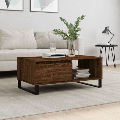 vidaXL Couchtisch Braun Eichen-Optik 90x50x36,5 cm Holzwerkstoff