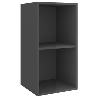 vidaXL 3-tlg. TV-Schrank-Set Hochglanz-Grau Holzwerkstoff